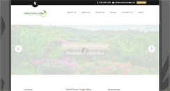 Desktop Screenshot of cloudforestlodge.com